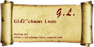 Glückman Leon névjegykártya