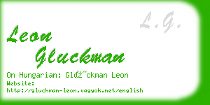 leon gluckman business card